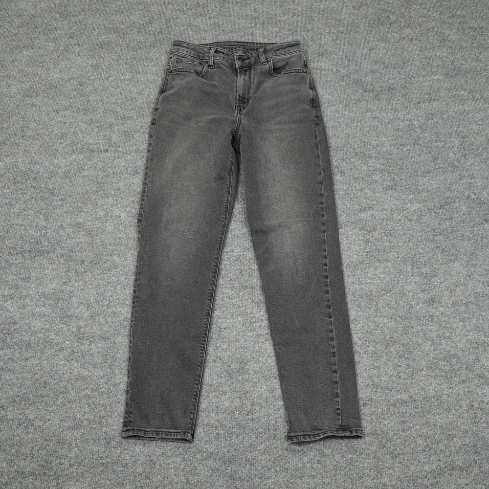 American Eagle Jeans Womens 2 Black Mom High Rise Stretch Tapered Denim